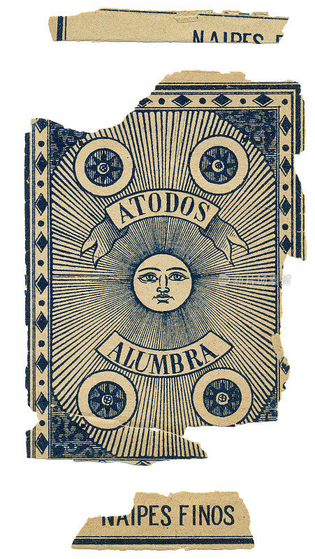 纸包装西班牙扑克牌巴拉加19世纪1878年