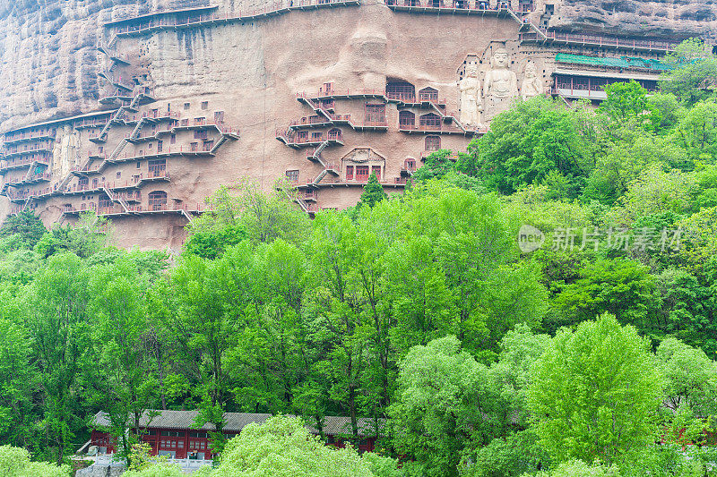 中国甘肃麦积山著名佛面