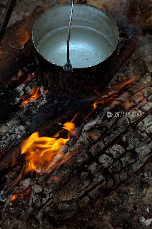 锅着火了。