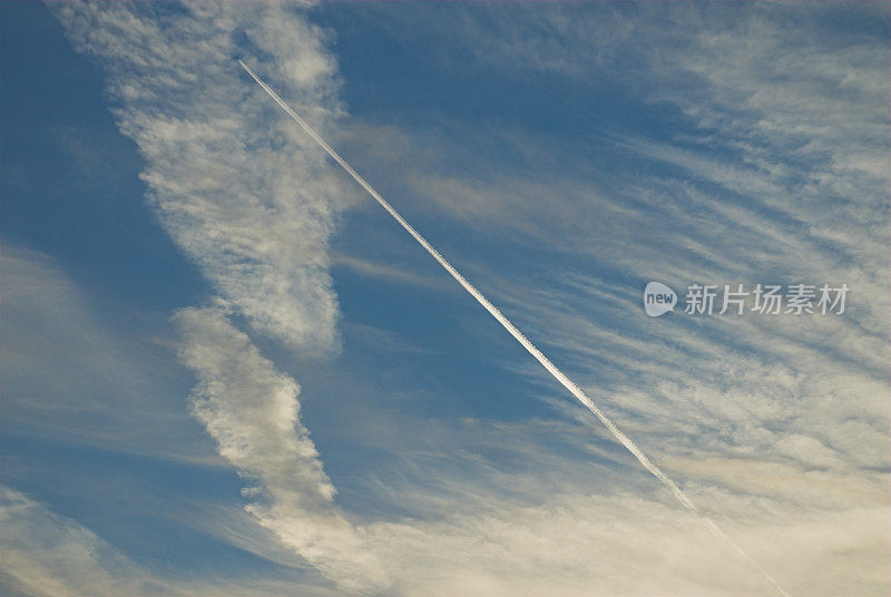 飞机划过天空