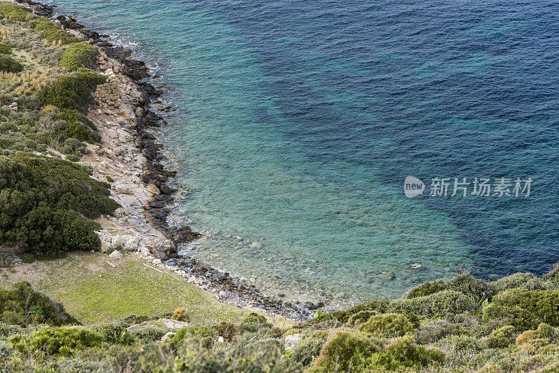 地中海碧绿的海水，Datça半岛