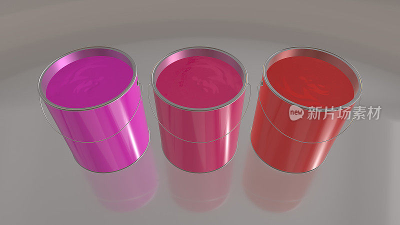 颜色的油漆罐