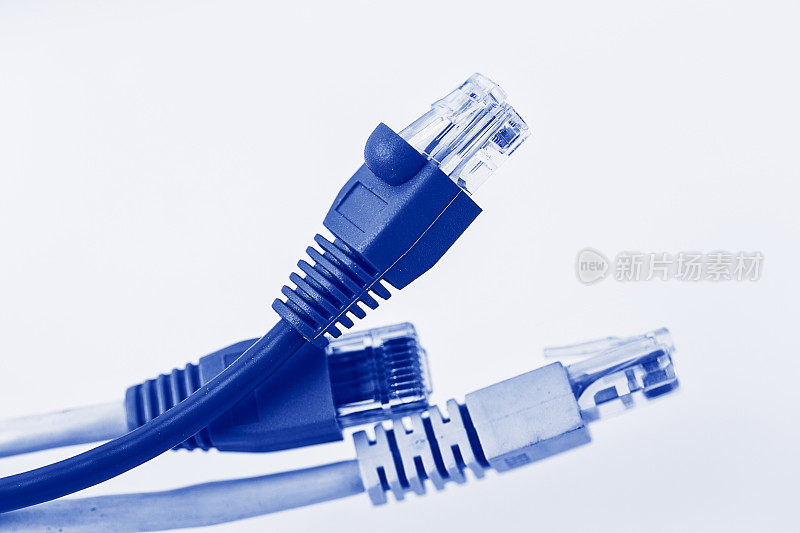 浅DOF蓝色网线，带连接器