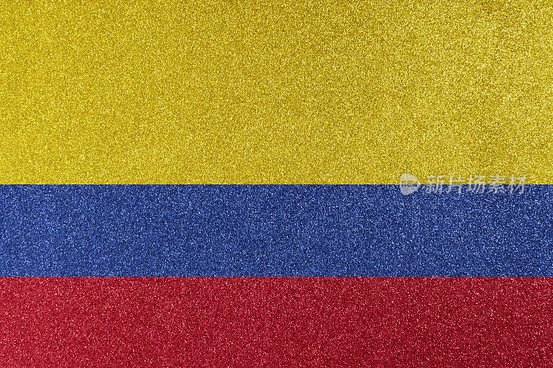 哥伦比亚旗闪光纹理