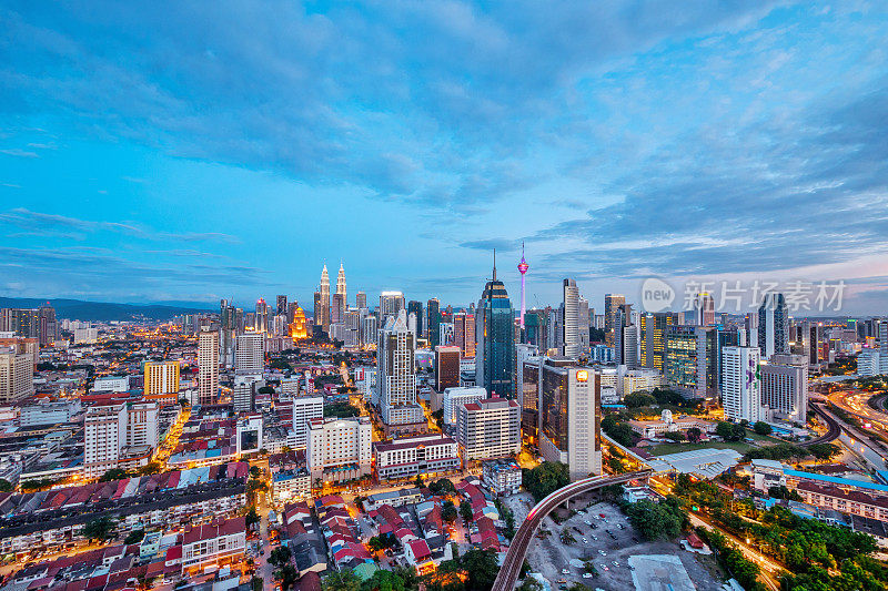 吉隆坡现代城市的城市景观