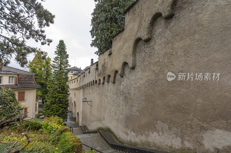 瑞士卢塞恩古老的城墙