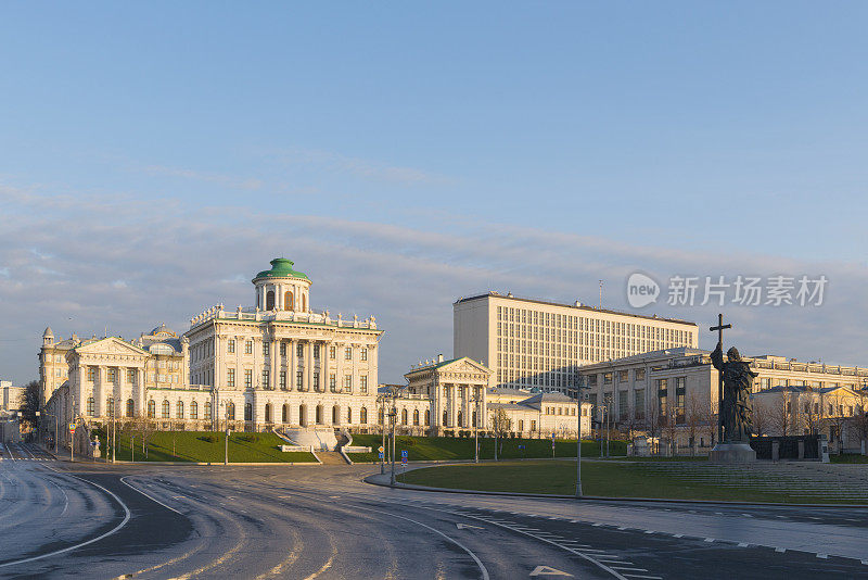 莫斯科，俄罗斯国家图书馆。帕什科夫。古典风格的豪宅