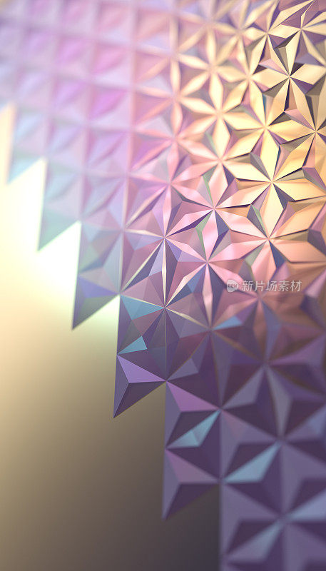 抽象三角形背景-紫色-参数化-三维渲染