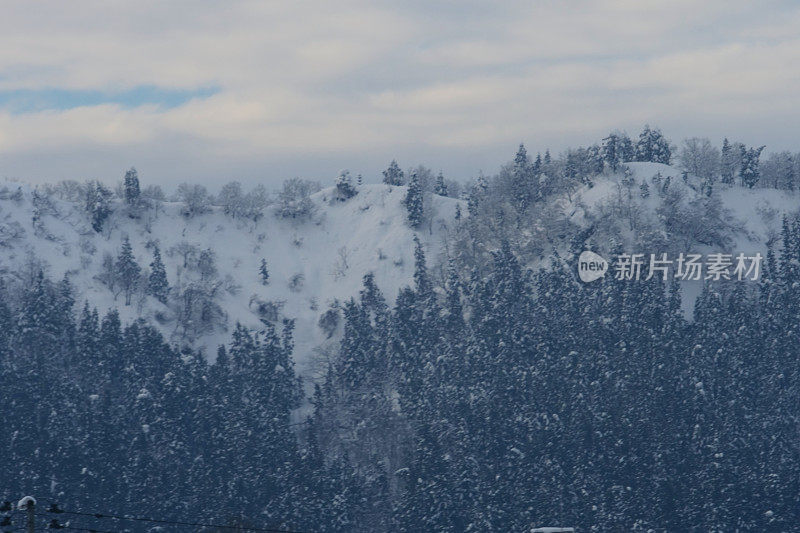 冬天的山