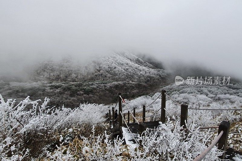 济州岛的第一场雪