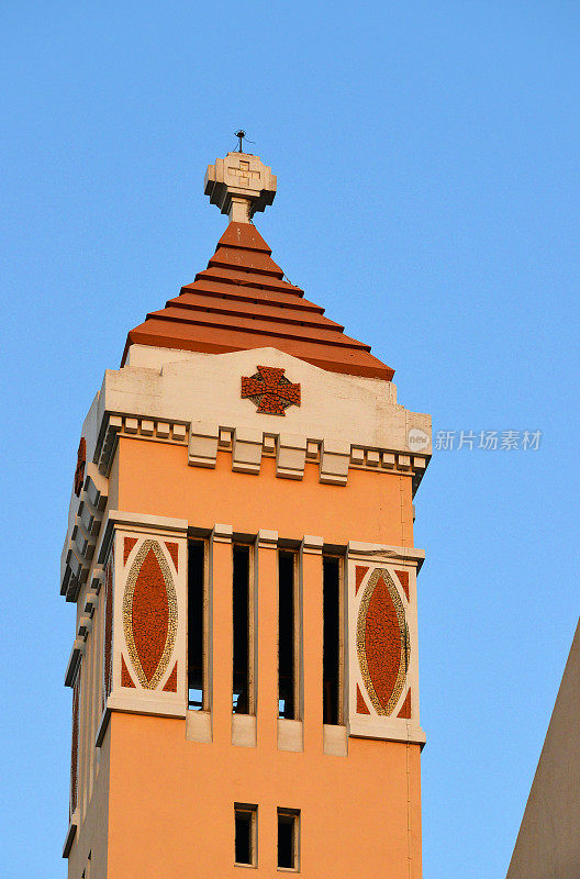 圣玛丽大教堂-红色的钟楼，科纳克里，几内亚