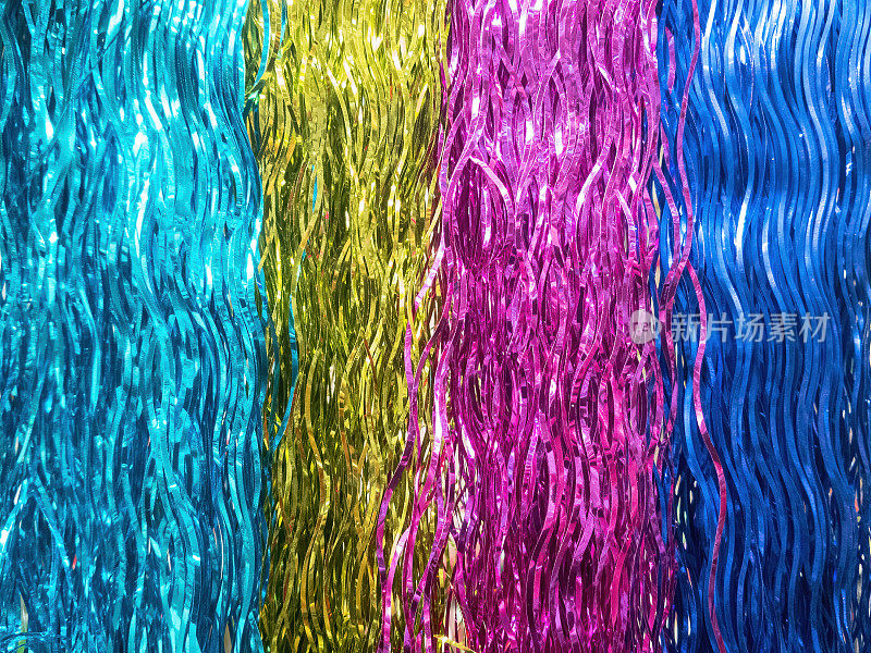闪亮的彩色的丝带