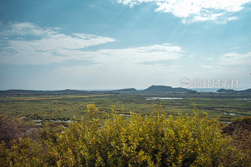 希腊海岸莱夫卡达岛的美丽风景