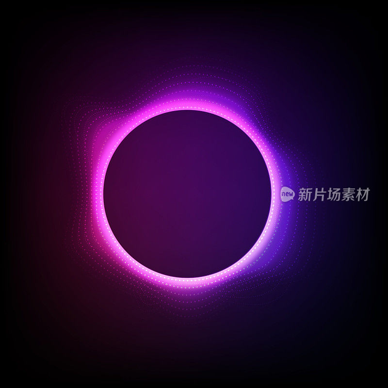 彩色圆环圈光效背景。用于商业、科学、技术设计。