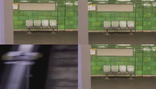 火车从空的地铁站开出高清在线视频素材下载