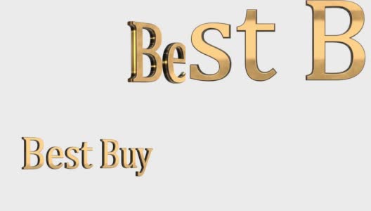 3d黄金文字字母best buy sale。海报、横幅的题词。高清在线视频素材下载