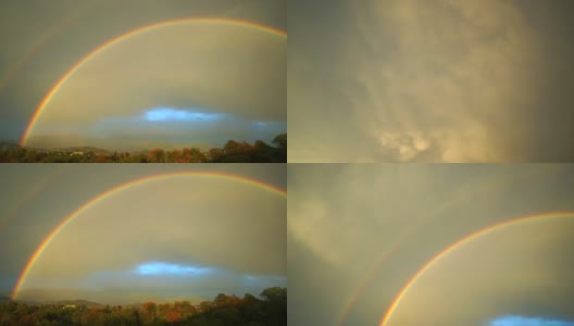 日落时山上的彩虹高清在线视频素材下载