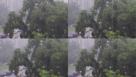 雨滴落在窗户上高清在线视频素材下载