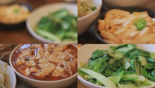 餐桌上的中国菜高清在线视频素材下载