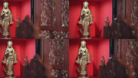 餐厅里的印度铜像高清在线视频素材下载