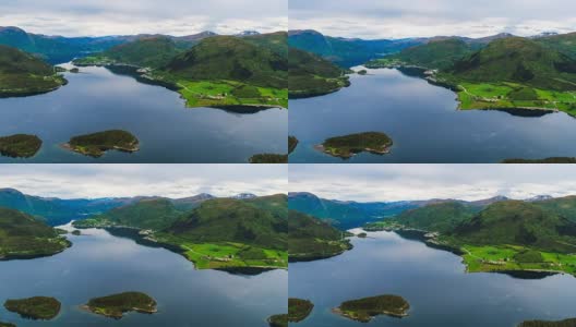航拍挪威美丽的大自然。高清在线视频素材下载