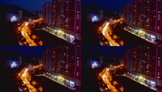 夜晚的城市街道高清在线视频素材下载