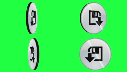 下载按钮logo动画在绿色屏幕背景高质量素材易于使用。高清在线视频素材下载