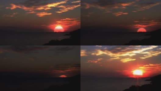 日落的背景。在赫瓦尔Cloudscape。间隔拍摄。高清高清在线视频素材下载
