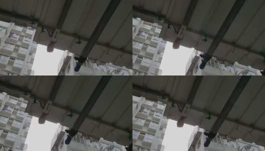 雨天街市档位屋顶孟角高清在线视频素材下载