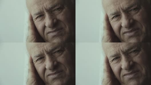 抑郁老人肖像高清在线视频素材下载