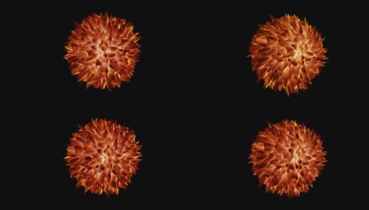 三维演示的三维球体物体看起来像病毒高清在线视频素材下载