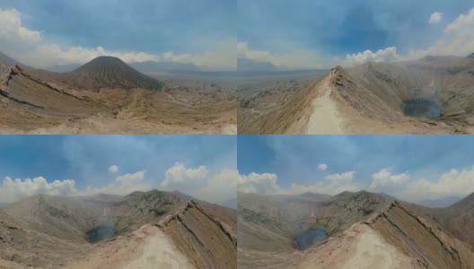 活火山与火山口Bromo，贾瓦，印度尼西亚高清在线视频素材下载