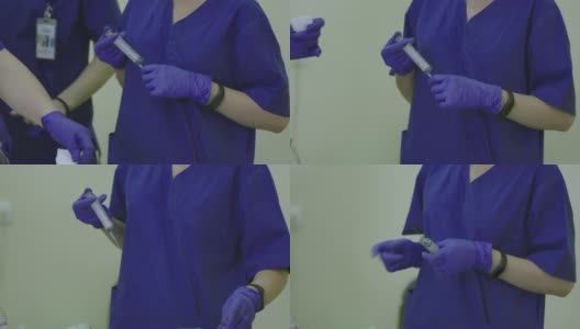 护士填充注射器高清在线视频素材下载