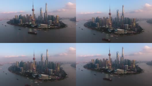俯瞰上海摩天大楼高清在线视频素材下载