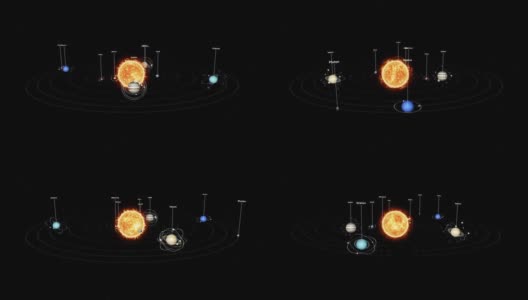太阳系高清在线视频素材下载