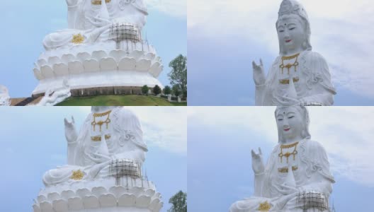 泰国清莱怀Pla宫观世音菩萨或观世音像。高清在线视频素材下载