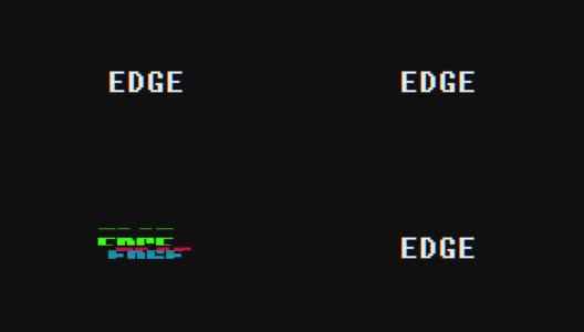 复古电子游戏风格文本:EDGE高清在线视频素材下载