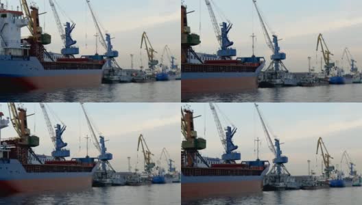 gh44k早上海港的美丽景色高清在线视频素材下载