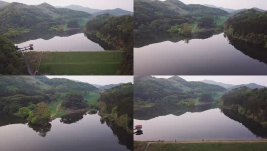 永碧湖，位于韩国忠清道南部的修山高清在线视频素材下载