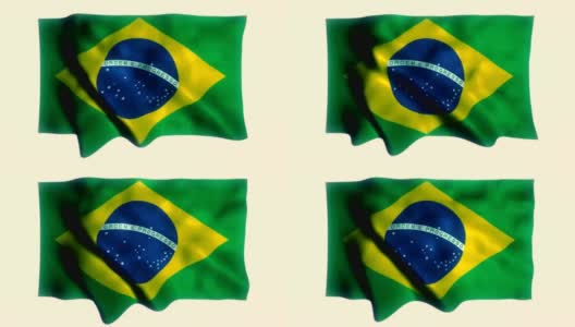 巴西的国旗高清在线视频素材下载