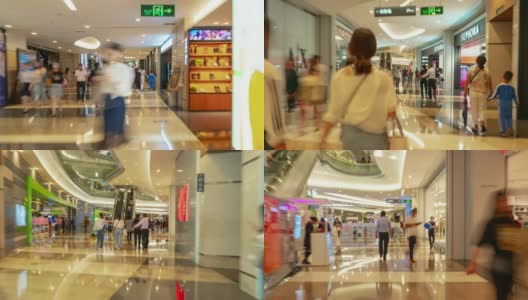 深圳城市著名购物中心室内步行全景4k时间推移中国高清在线视频素材下载