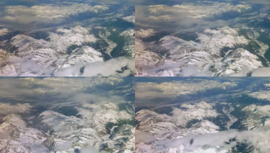 从飞机上看到的山脉高清在线视频素材下载