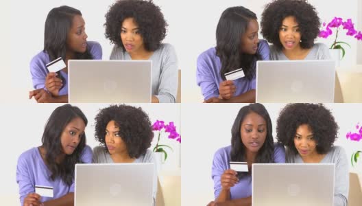 两个非裔美国朋友在网上决定买什么高清在线视频素材下载