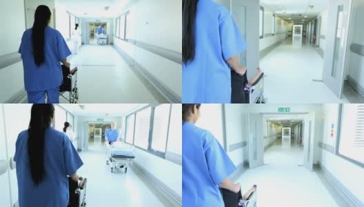 护理人员接受儿童病人的医疗高清在线视频素材下载
