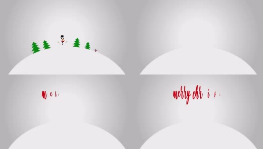 4K圣诞快乐- 3D雪世界动画高清在线视频素材下载