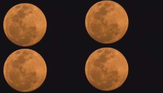 橙色的满月高清在线视频素材下载