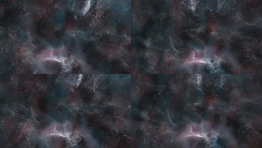 空间背景。围绕着星星的彩色粒子星云。三维渲染高清在线视频素材下载
