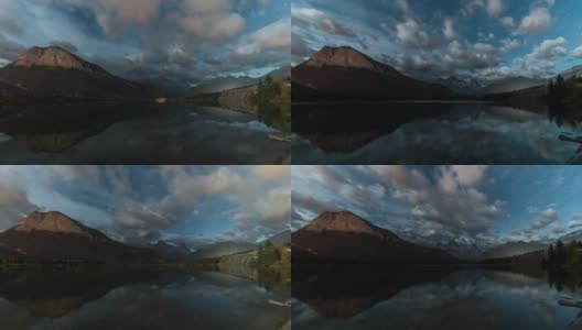 盖普湖的夜景，时间流逝高清在线视频素材下载