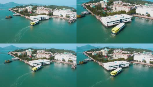 香港坪洲岛的无人机照片高清在线视频素材下载