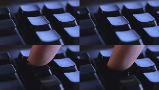 关闭手指按键盘上的插入键。高清在线视频素材下载